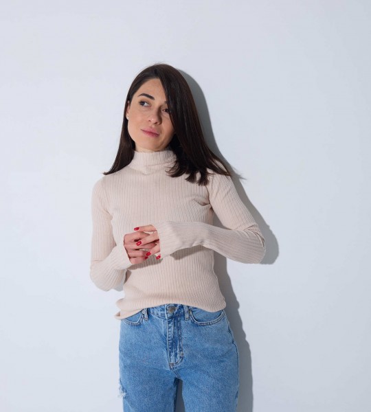 Гольф Urban Rib  Пудра | Showroom By Nona — зображення 3